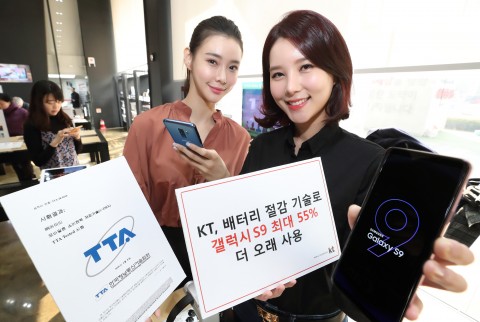 ▲ KT, 진화된 ‘배터리 절감 기술’로 ‘갤럭시S9’ 최대 55% 더 쓴다