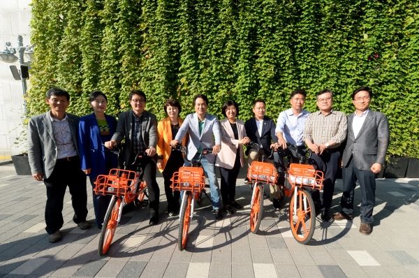 수원공유자저거 벤치마킹 운영 현장 답사중