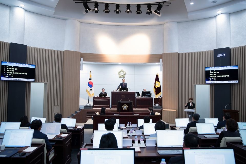 화성시의회 본회의장 전경 화성시의회 본회의장 전경