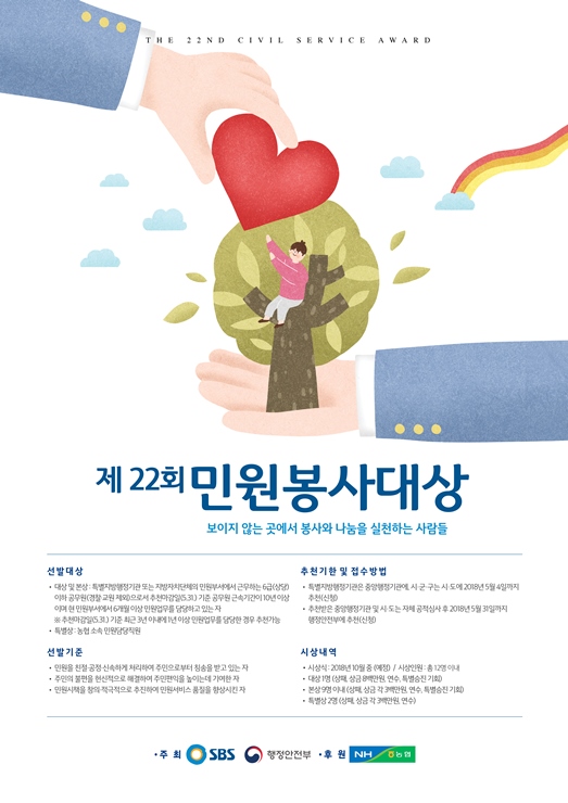 ▲ 행안부SBS 공동주관 올해의‘민원봉사대상’부산시 김태현 씨 선정