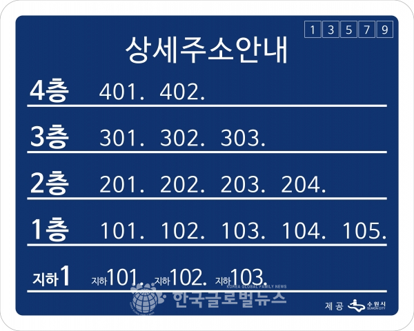 사진)상세주소안내판 표준모형 사진)상세주소안내판 표준모형