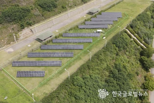정왕동 뒷방울배수지에 설치한 시흥시민햇빛발전소 1호기.