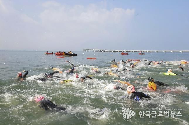지난해 9월 거북섬에서 열린 제 13회 전국생활체육 장거리 핀수영대회
