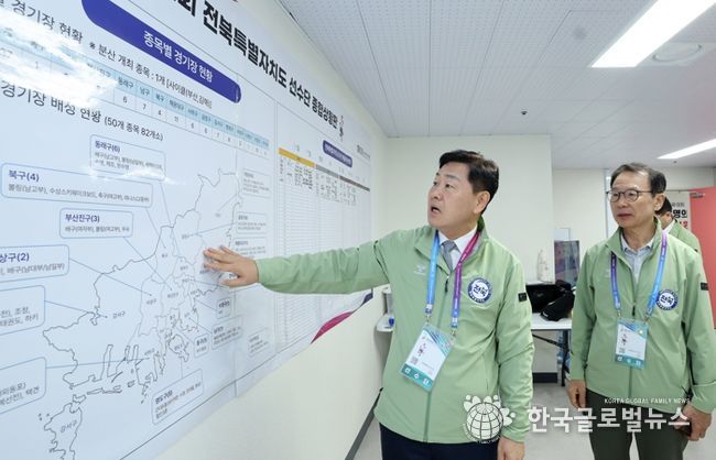 전북자치도, 김관영 도지사 전국체전 현장서 선수단 격려