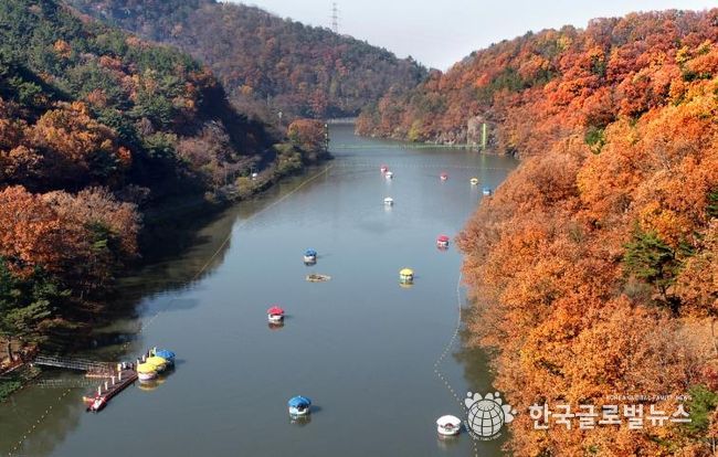 3경 입곡군립공원의 단풍