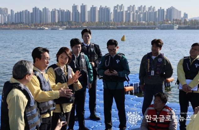 한강뚝섬 선착장 안전점검(국무총리실)