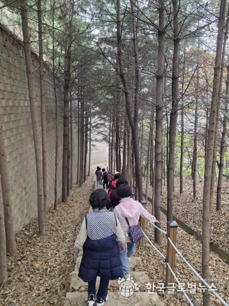 용인특례시 보건소 건강걷기 프로그램에 참여 중인 시민들