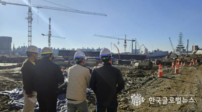 지난 28일 이목동 공동주택 신축 건설공사장을 점검하는 모습