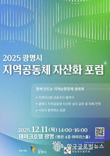 2025 광명시 지역공동체 자산화 포럼 안내 포스터