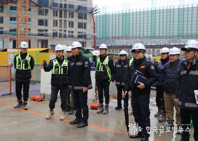 광명소방서, 5R구역 대형 공사장 관서장 현장안전지도 실시