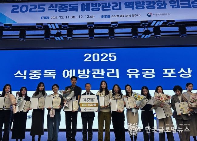 안양시, 식약처 주관 ‘식중독 예방관리’ 우수기관 표창 받아