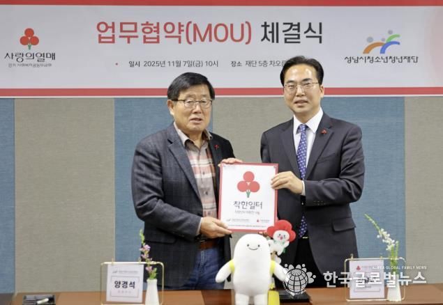 성남시청소년청년재단, 2025년 나눔 대장정…직원 '끝전 나눔'으로 완성