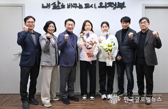 의정부시는 1월 16일 밀라노-코르티나 동계올림픽에 출전하는 김민선 선수, 정희단 선수를 격려했다.