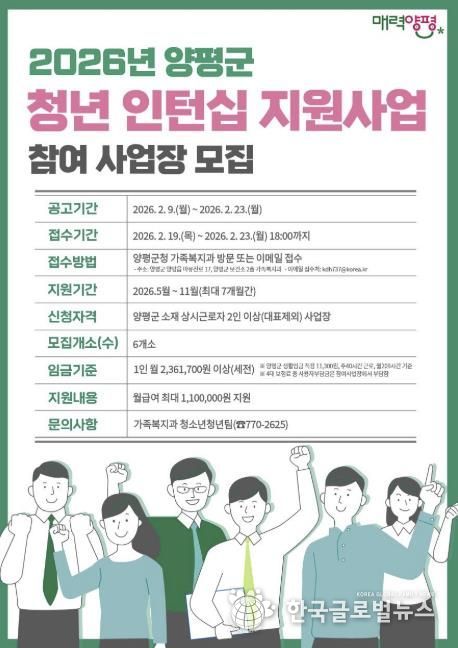 청년 인턴십 지원 사업 참여 사업장 모집
