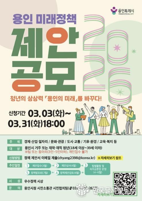 용인특례시 미래정책 제안 공모전 포스터