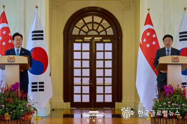 한-싱가포르 공동언론발표(청와대)