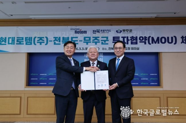 대규모 투자 유치, 전북특별자치도&현대로템(주)과 3자 협약