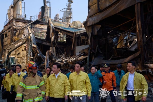 대전 공장 화재 현장 방문(청와대)