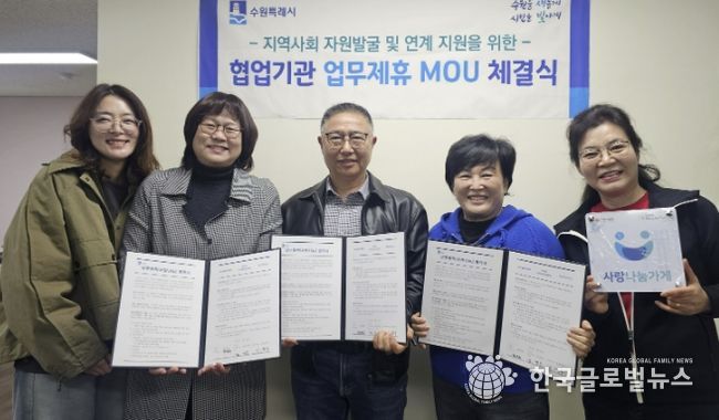 수원시 팔달구 우만2동 지역사회보장협의체, 대흥떡방앗간과 업무협약(MOU) 체결