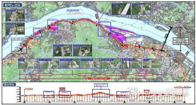 국지도88호선 강하~강상 최적노선도