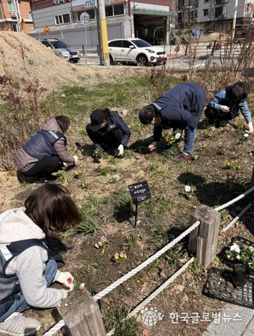 수원시 장안구 파장동, 봄맞이 손바닥정원 정비