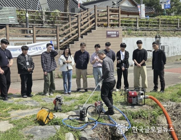 수원시 팔달구, 동 재난 담당자 양수장비 작동 교육 실시